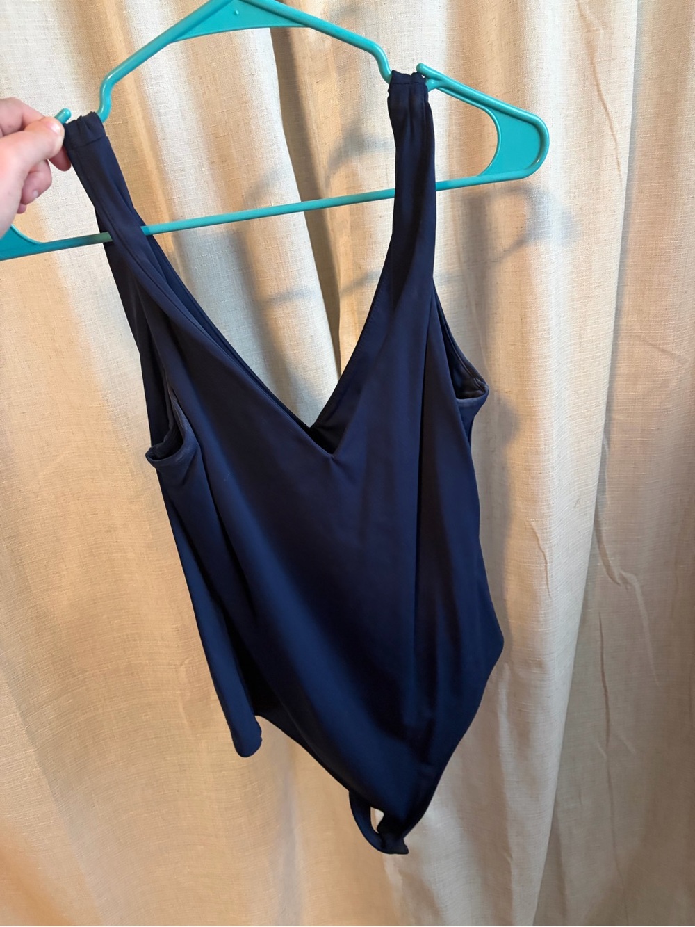 Navy V-Neck Women’s Bodysuit